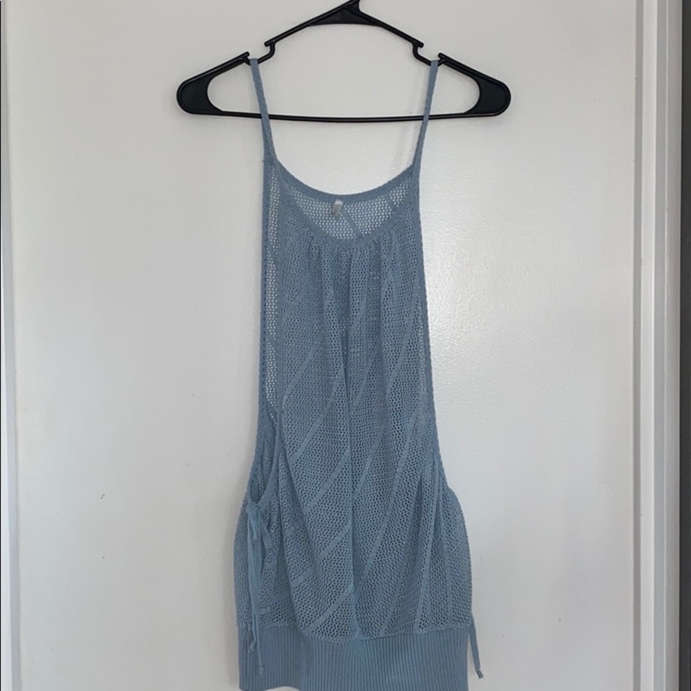 Baby Blue netted tank top